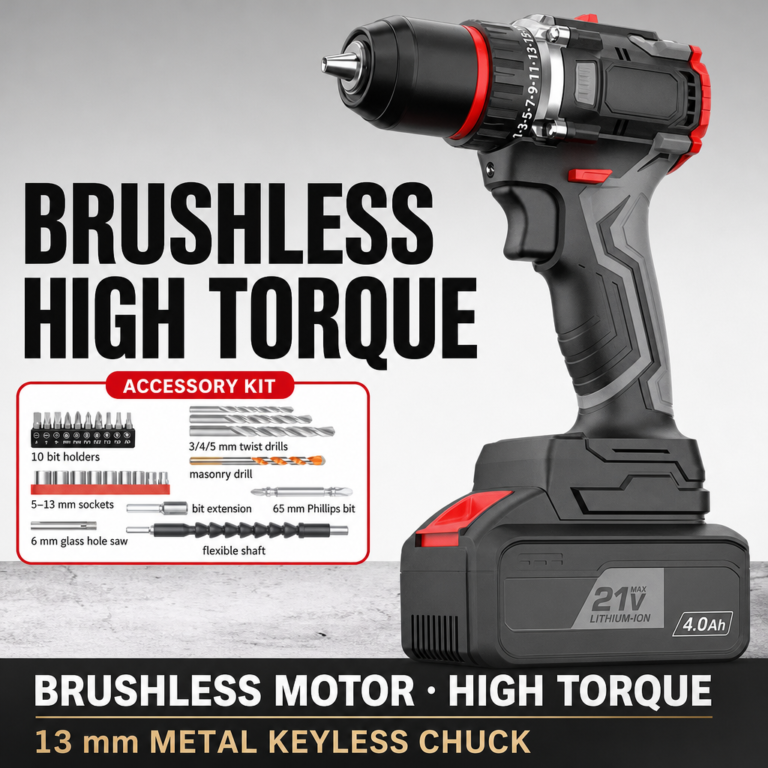 Brushless Drill  13 mm Metal Chuck - Dopsigen