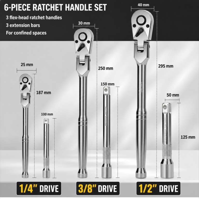 6-Piece Ratchet Handle Set - Dopsigen