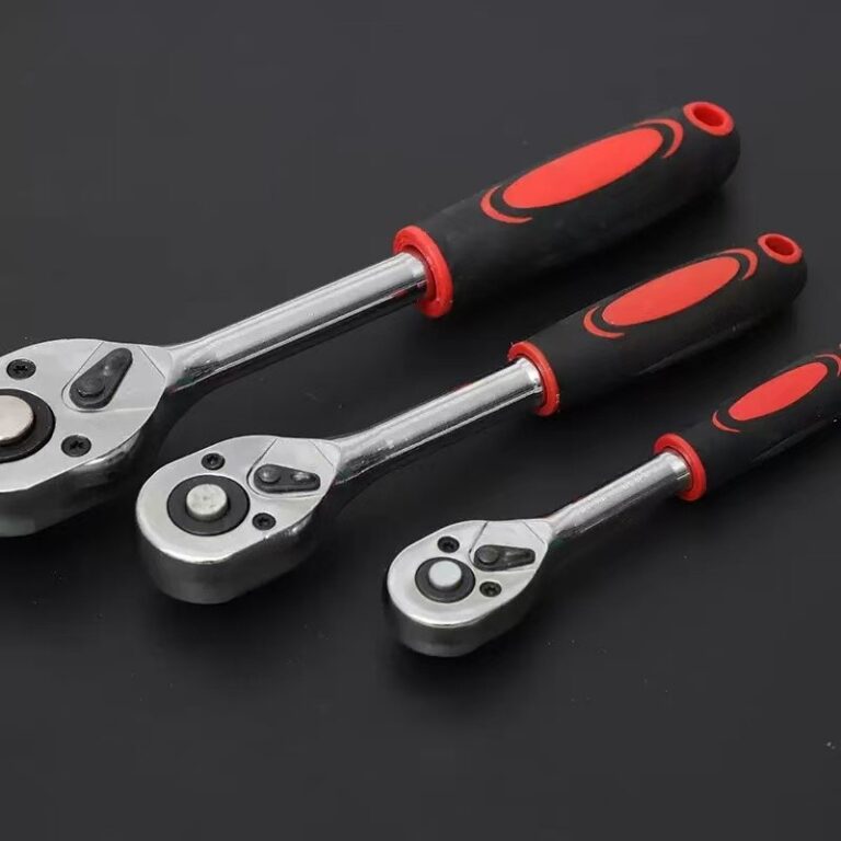 3-Piece Ratchet Wrench Set  Red Grip - Dopsigen